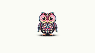 multicolored owl illustration