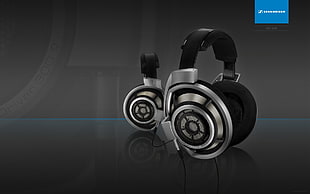 gray and black gaming headset