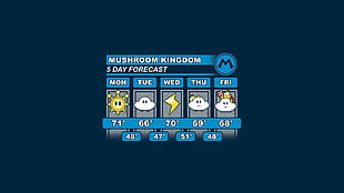 Mushroom Kingdom game application screenshot, Super Mario Bros., minimalism HD wallpaper
