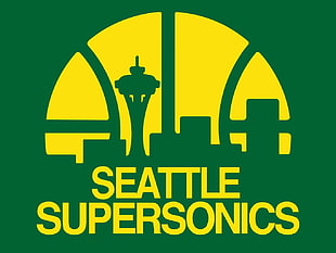 Seattle Supersonics logo, NBA, basketball, Seattle Supersonics, sport 