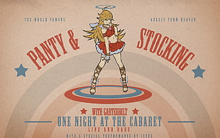 Panty & Stocking One Night at the Cabaret ad poster, Panty and Stocking with Garterbelt, Anarchy Panty HD wallpaper