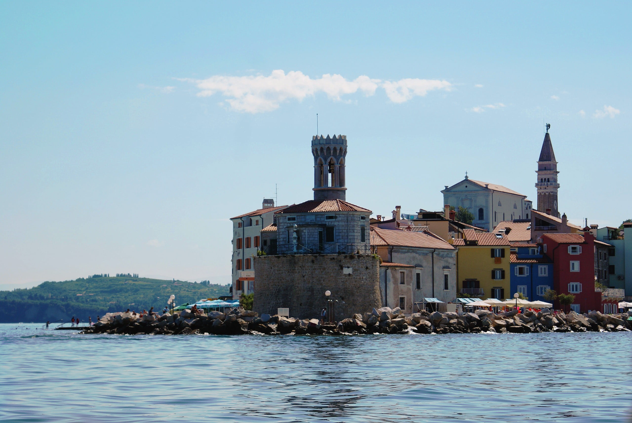 blue body of water, architecture, water, building, cityscape