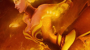 closeup photo of game character graphic wallpaper HD wallpaper