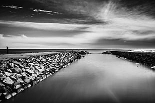 black and white body of water photography