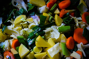 vegetable salad, food, vegetables