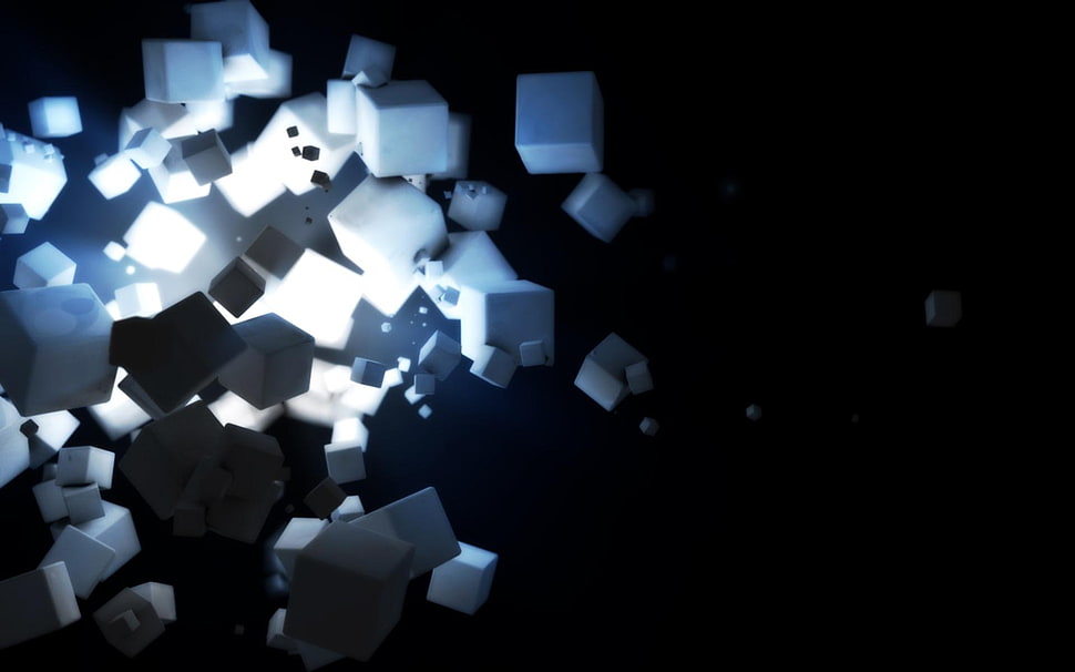 black and white illustration HD wallpaper
