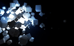 black and white illustration HD wallpaper