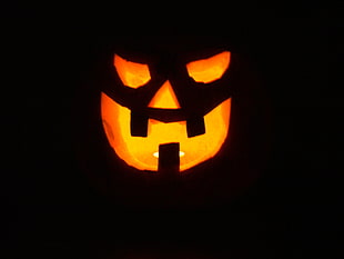 Jack O'Lantern wallpaper with black background