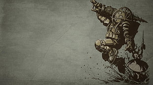 character digital wallpaper, BioShock, video games