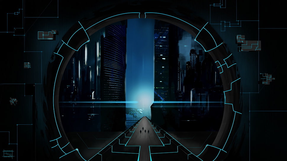 game application wallpaper, digital art, CGI, lights, lines HD wallpaper