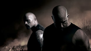 Vin Diesel and Dwayne The Rock Johnson digital wallpaper