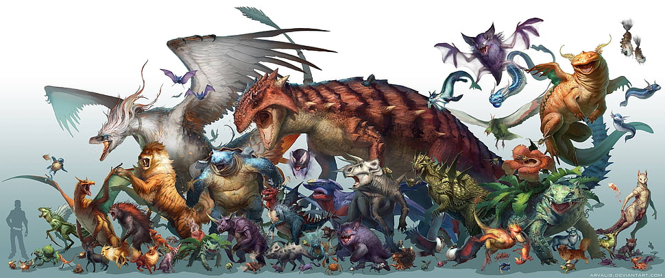 assorted character digital wallpaper HD wallpaper