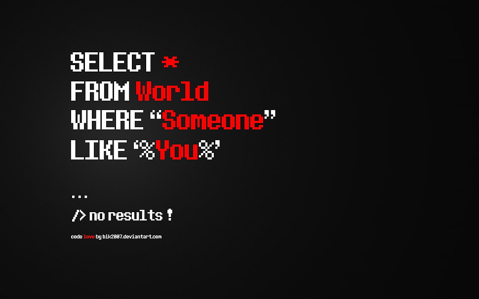 red and white text overlay with black background HD wallpaper