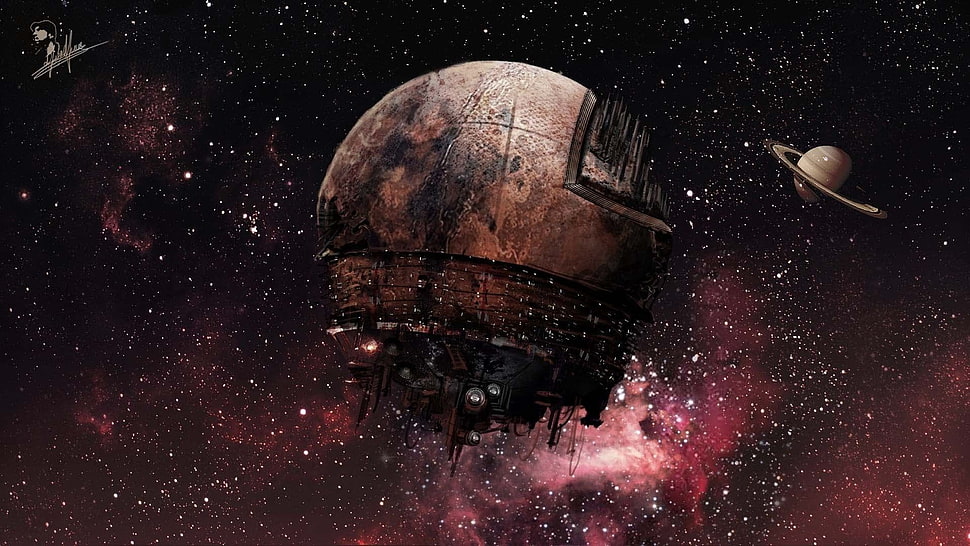 wrecked spaceship, fantasy art, Star Wars HD wallpaper