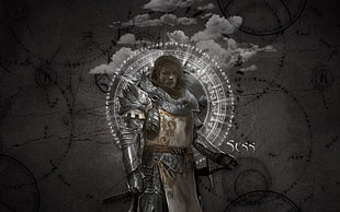 male knight with armor digital wallpaper, Logan, Guild Wars 2