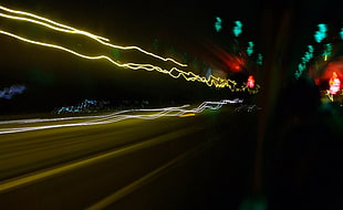 time lapse photography of moving vehicles, photography, urban, city, night