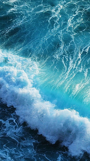 ocean waves during daytime