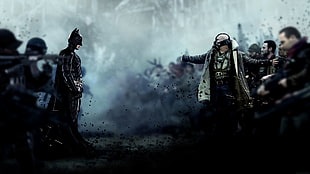 Batman wallpaper, The Dark Knight Rises, Batman, Bane, Tom Hardy