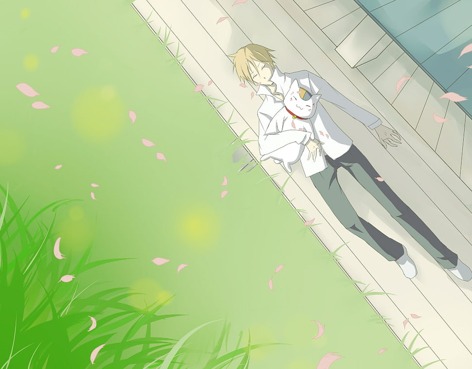 yellow-haired boy anime illustration, Natsume Book of Friends, Natsume Yuujinchou HD wallpaper