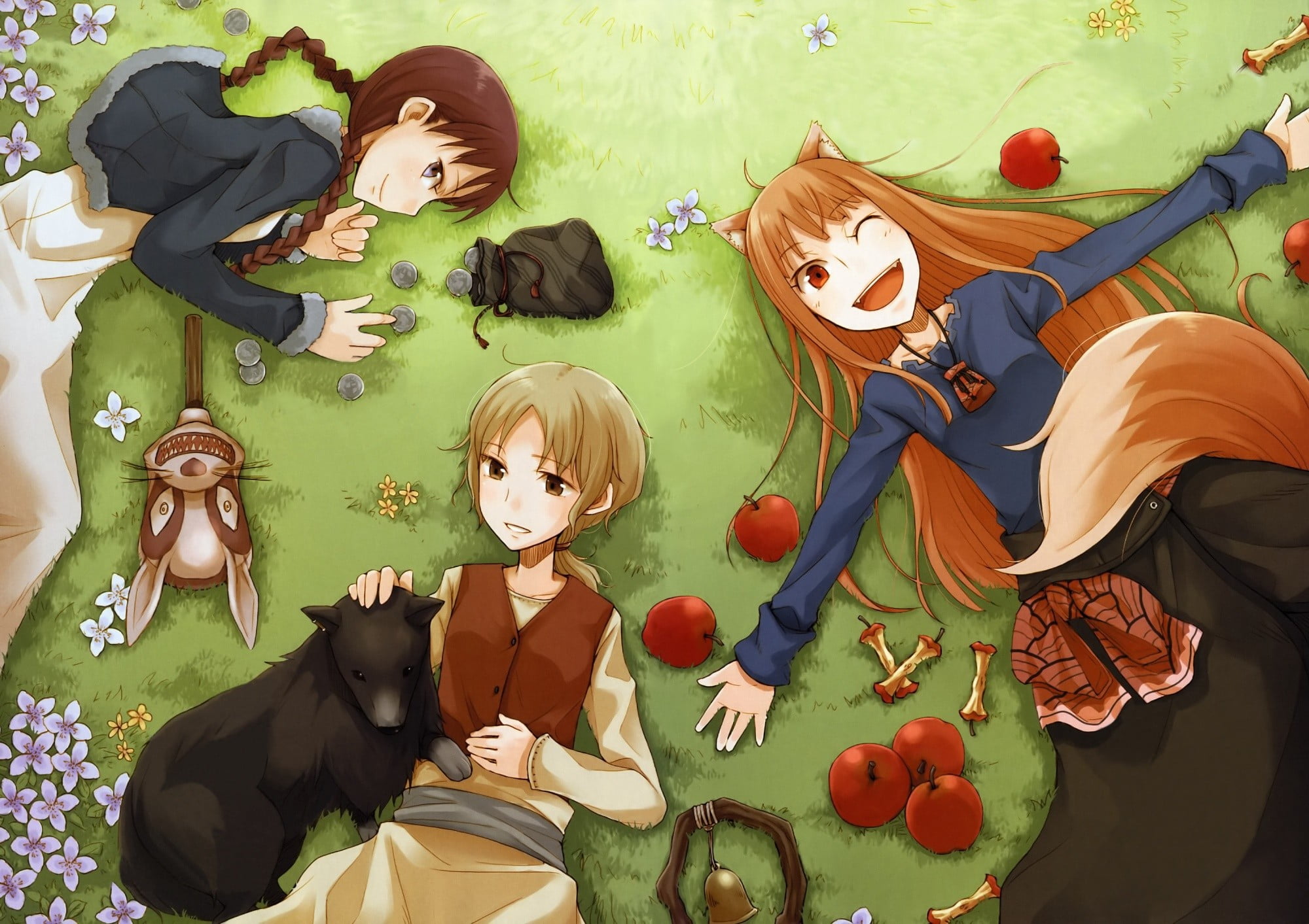 Papel de parede de personagens de anime, Spice and Wolf, Holo, Guilty Crown,  HD papel de parede