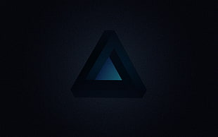 blue triangle logo HD wallpaper