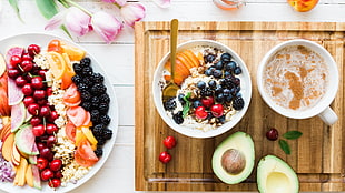 fruit salad dish and beverage, breakfast, fruit, food HD wallpaper