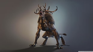 brown monster wallpaper, creature, The Witcher 3: Wild Hunt, Fiend HD wallpaper