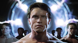 Arnold Schwarzenegger, digital art, Terminator, CGI, 3D