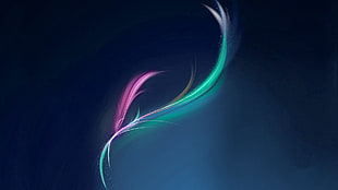 green, blue, and magenta light reflection