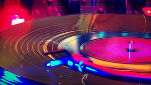 Multi-colored dj turn table