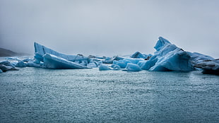 iceberg, water, iceberg, landscape