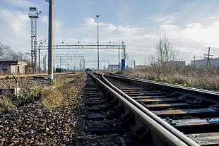 brown railway, railway, Russia HD wallpaper