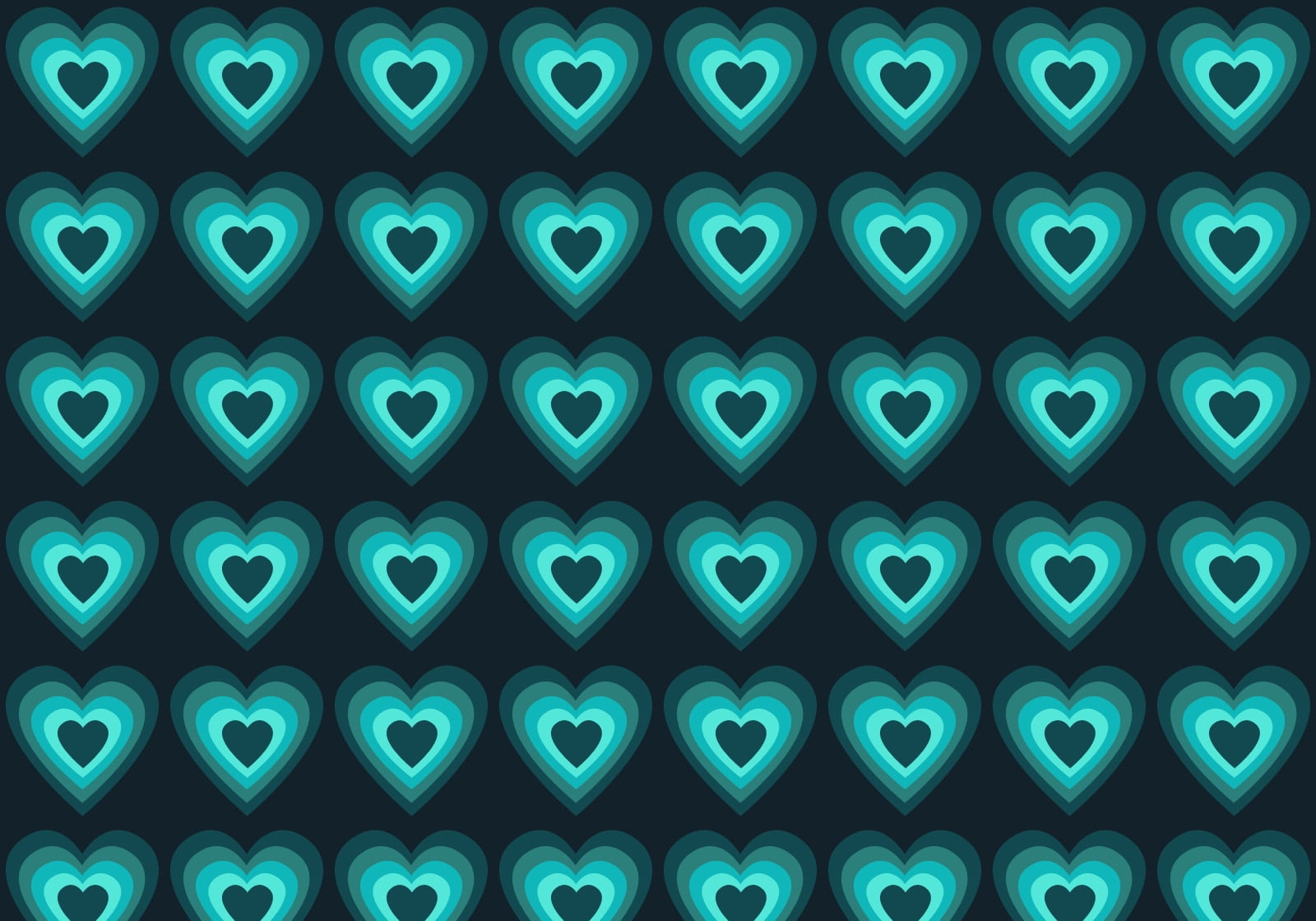teal hearts wallpaper