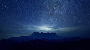 constellation stars, landscape, night HD wallpaper