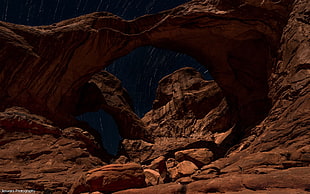 brown rock formations, landscape, Arches National Park