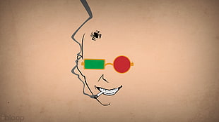 male smoking wearing sunglasses animated abstract illustration