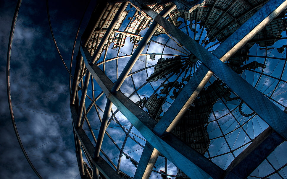 Structure,  Metal,  Globe,  Huge HD wallpaper