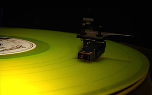 vinyl record in player