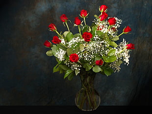 red roses flower bouquet