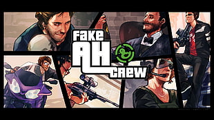 Fake AH Crew game application, Achievement Hunters, Grand Theft Auto V HD wallpaper