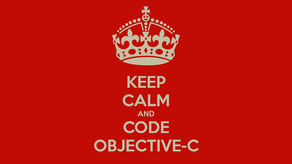 Keep Calm and Code Objective-C, Keep Calm and..., programming, red background, simple background HD wallpaper