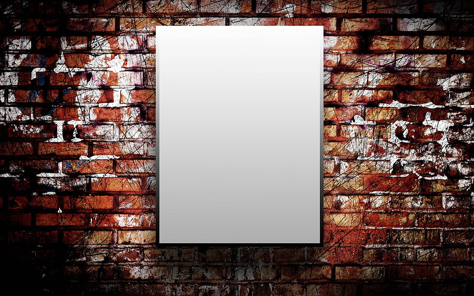 white board on brown concrete wall HD wallpaper
