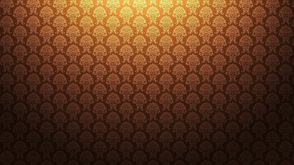 brown and beige damask wallpaper HD wallpaper