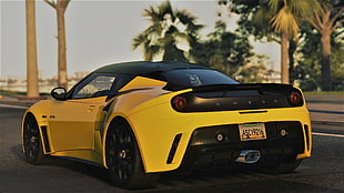 yellow Lotus sports coupe, Lotus, Lotus Evora, performance car, video games HD wallpaper
