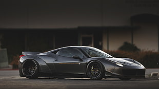 black coupe, Ferrari