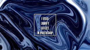 grey and blue photoshop effects with text overlay HD wallpaper