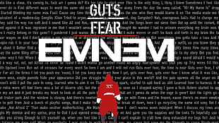 Eminem text, Eminem, Guts, typography, lyrics HD wallpaper