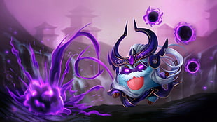 character wallpaper, League of Legends, Poro, Syndra