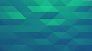 green and blue area rug, abstract, low poly