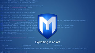Exploiting is an art logo, hacking, .Hack, tools, metasploit HD wallpaper